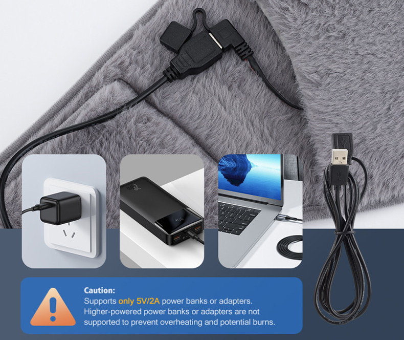 Anjuny Rechargeable Nano Sliver Quilted Heating Pillow 5V USB Wireless Therapy Electric Heating Throw Cushion Body Back,Anjuny - One Stop Cooling & Heating solution Manufactory,Menstrual Heating Pad