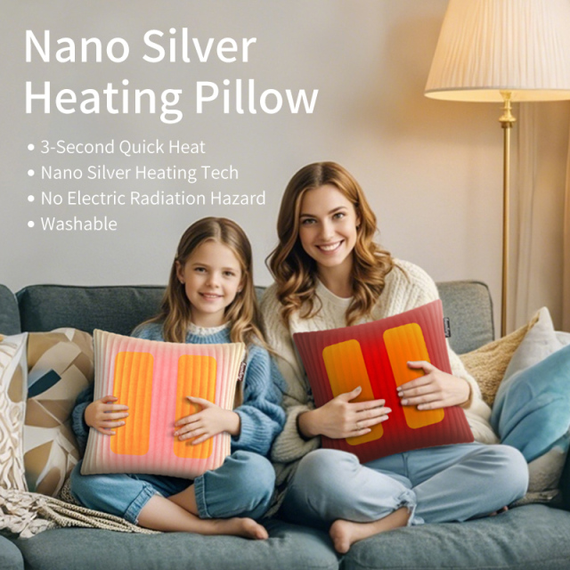 Anjuny Warmtekussen Car Office USB Heated Lumbar Support Pillow Travel Heating Cushion for Back for Hotels and Nursing,Anjuny - One Stop Cooling & Heating solution Manufactory,Cordless Heated Pillow Cushion