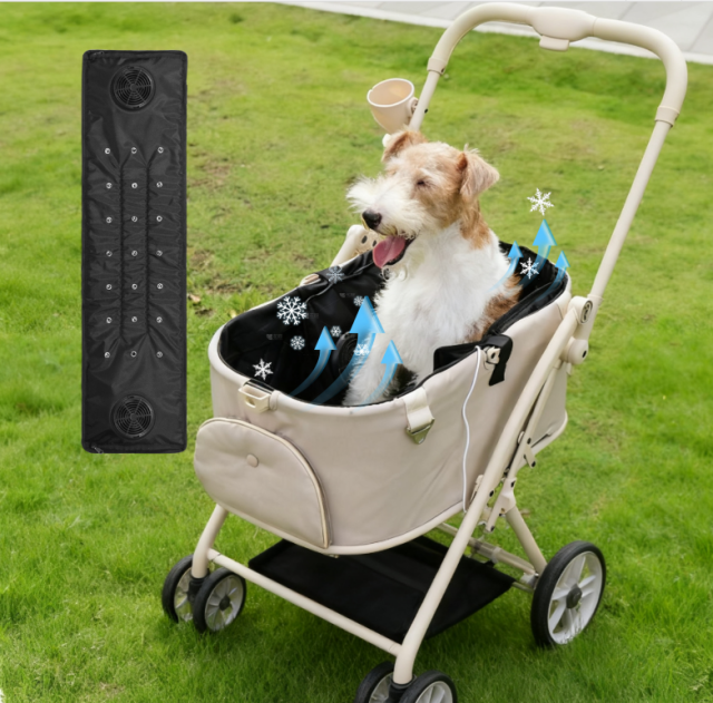 Anjuny Summer Outdoor Pet Cooling Mat Air Pet Pad Bed with Stroller Fan Ice Cool Blowable Pillow for Pets,Anjuny - One Stop Cooling & Heating solution Manufactory,Outdoor Pet Cooling Mat Air Pet Pad