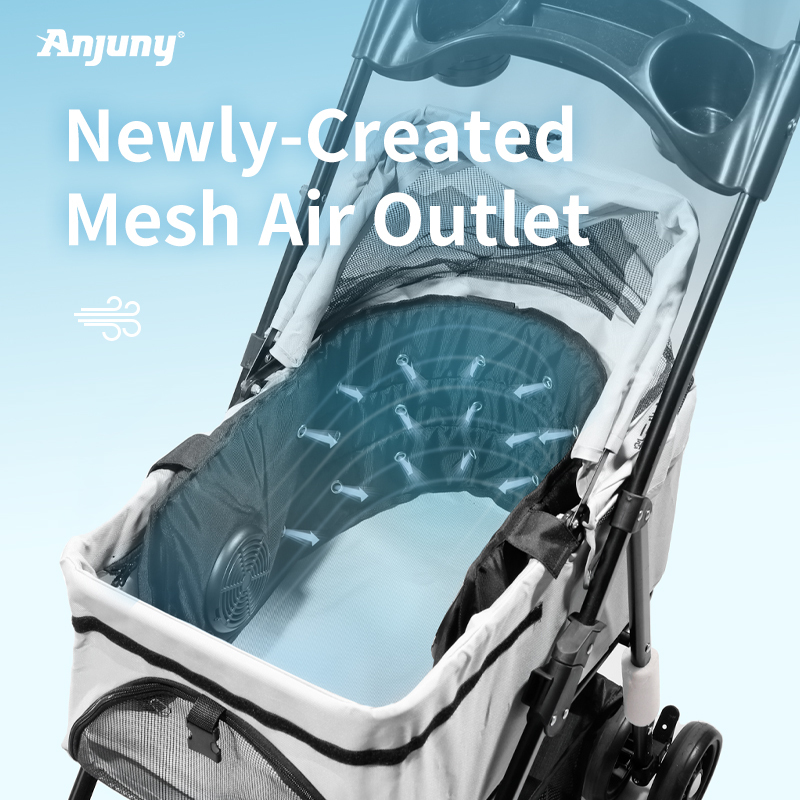 Anjuny Summer Outdoor Pet Cooling Mat Air Pet Pad Bed with Stroller Fan Ice Cool Blowable Pillow for Pets,Anjuny - One Stop Cooling & Heating solution Manufactory,Outdoor Pet Cooling Mat Air Pet Pad
