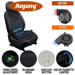 Anjuny Wholesale Cooling Car Seat Cover Front Seat, 12V Ventilated Cooling Car Seat Cushion, Cooled Seat Cover for Car SUV Truck Universal Fit,Anjuny | Professional Cooling & Heating Solution Manufacturer (OEM/ODM),Customized Cooling Car Seat Cushion