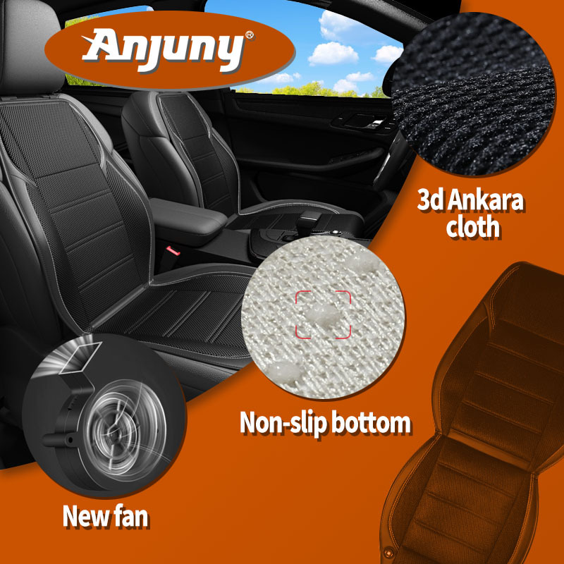Anjuny Wholesale Cooling Car Seat Cover Front Seat, 12V Ventilated Cooling Car Seat Cushion, Cooled Seat Cover for Car SUV Truck Universal Fit,Anjuny | Professional Cooling & Heating Solution Manufacturer (OEM/ODM),Customized Cooling Car Seat Cushion