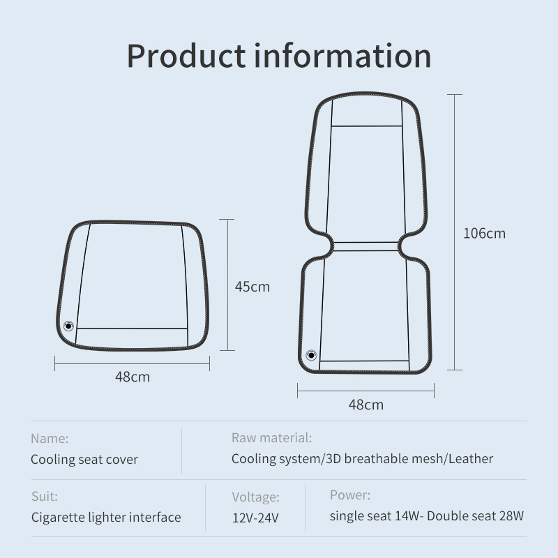 Anjuny Cooling Car Seat Cushion 12V Black Automotive Adjustable Temperature Comfortable Cooling Car Seat Cover,Anjuny | Professional Cooling & Heating Solution Manufacturer (OEM/ODM),Anjuny Cooling Car Seat Cushion 12V Black Automotive Adjustable Temperature Comfortable Cooling Car Seat Cover