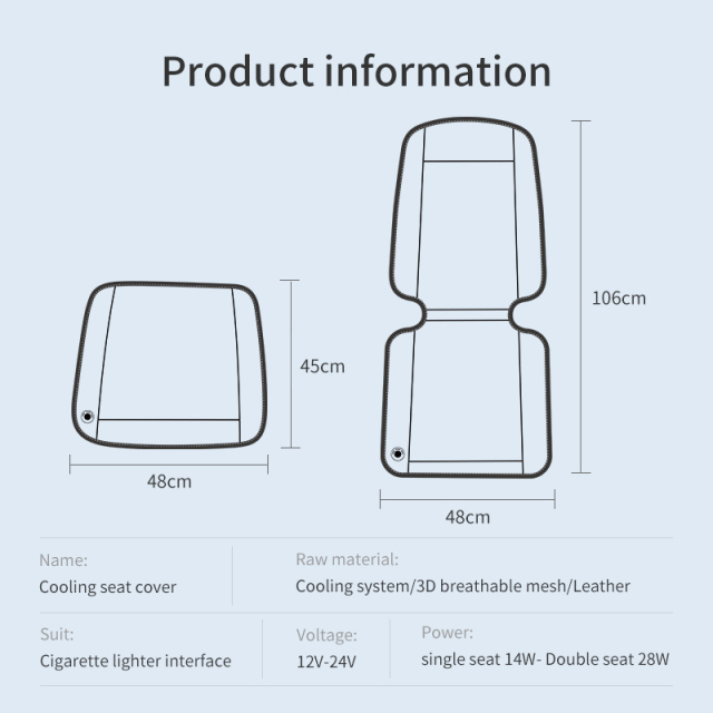 Anjuny Cooling Car Seat Cushion 12V Black Automotive Adjustable Temperature Comfortable Cooling Car Seat Cover,Anjuny | Professional Cooling & Heating Solution Manufacturer (OEM/ODM),Anjuny Cooling Car Seat Cushion 12V Black Automotive Adjustable Temperature Comfortable Cooling Car Seat Cover