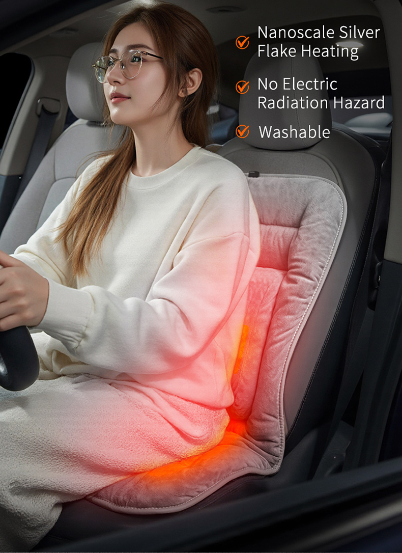 Anjuny Heated Seat Cushion with Lumbar Support for Office, Wholesale Heated Seat Cover Pain Relief for Long Sitting,Anjuny | Professional Cooling & Heating Solution Manufacturer (OEM/ODM),Heated Seat Cushion with Lumbar Support  | OEM Bulk Supply