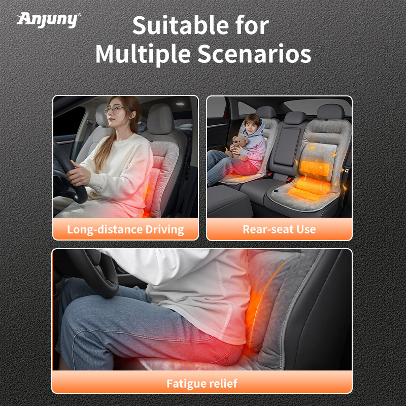 Anjuny Heated Seat Cushion with Lumbar Support for Office, Wholesale Heated Seat Cover Pain Relief for Long Sitting,Anjuny | Professional Cooling & Heating Solution Manufacturer (OEM/ODM),Heated Seat Cushion with Lumbar Support  | OEM Bulk Supply