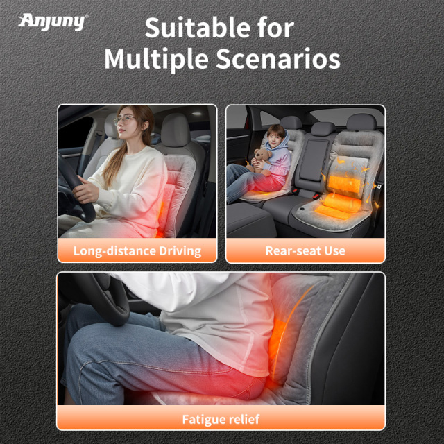 Anjuny Heated Seat Cushion with Lumbar Support for Office, Wholesale Heated Seat Cover Pain Relief for Long Sitting,Anjuny | Professional Cooling & Heating Solution Manufacturer (OEM/ODM),Heated Seat Cushion with Lumbar Support  | OEM Bulk Supply