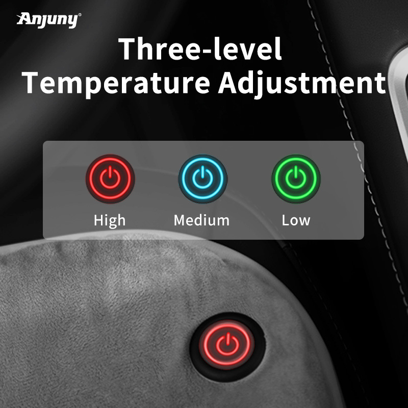 Anjuny Heated Seat Cushion with Lumbar Support for Office, Wholesale Heated Seat Cover Pain Relief for Long Sitting,Anjuny | Professional Cooling & Heating Solution Manufacturer (OEM/ODM),Heated Seat Cushion with Lumbar Support  | OEM Bulk Supply
