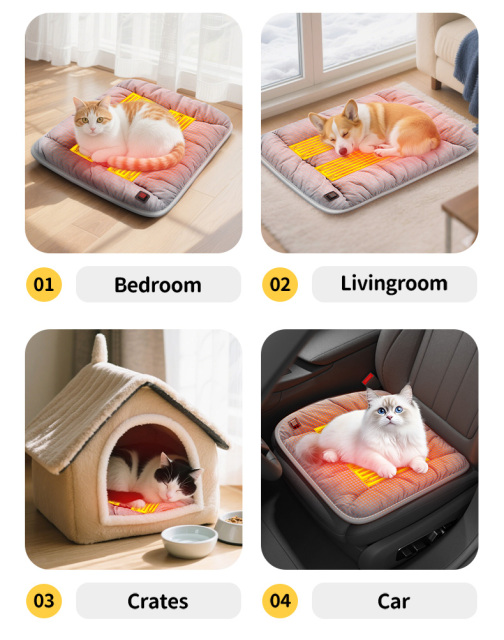 Pet Electric Heating Pad Waterproof Safe Warm Heated Mat for Dogs Cats Indoor Use,Anjuny | Professional Cooling & Heating Solution Manufacturer (OEM/ODM),Pet Heating Pad Wholesale Factory | OEM EU Certified Manufacturer