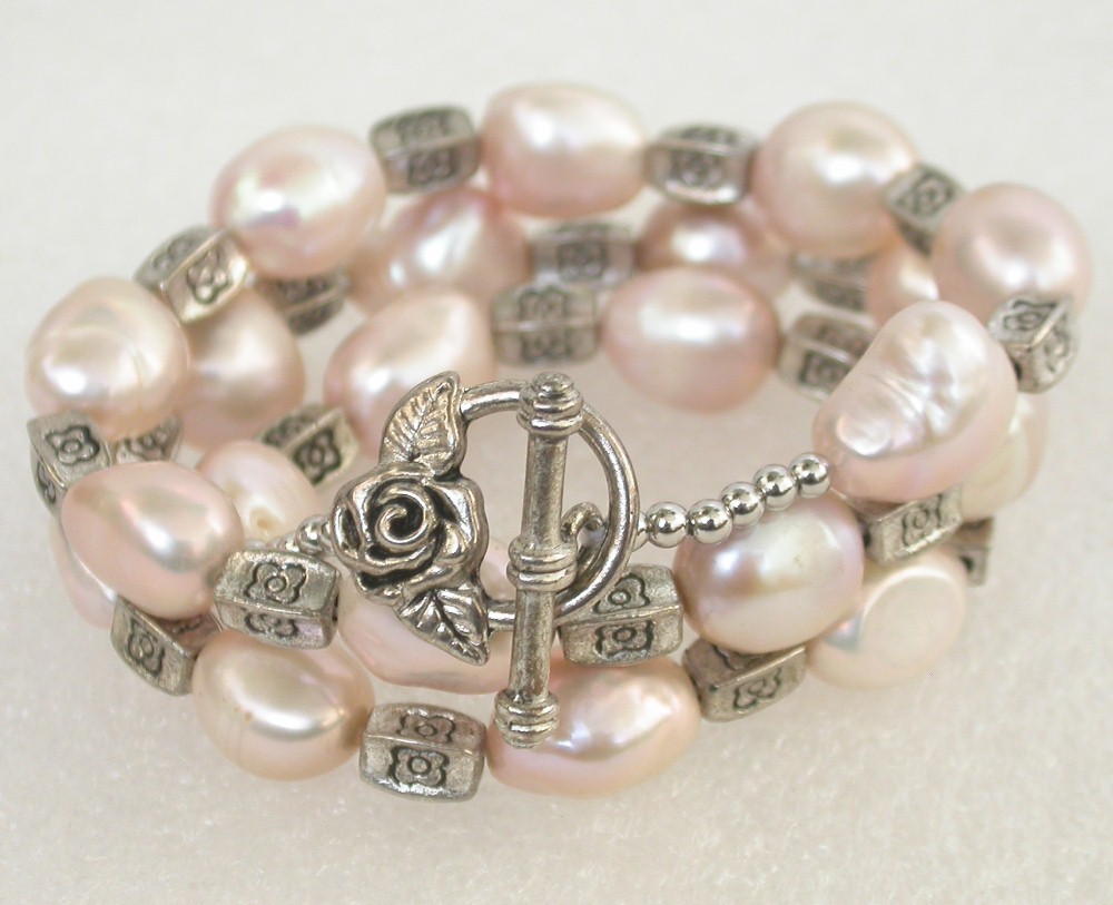 natural 20" 13mm Baroque Purple pearls bead Strand necklace Tibetan silver clasp