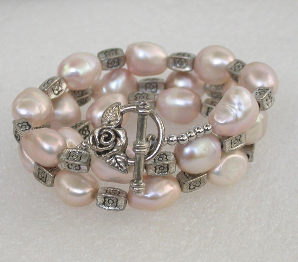 natural 20" 13mm Baroque Purple pearls bead Strand necklace Tibetan silver clasp