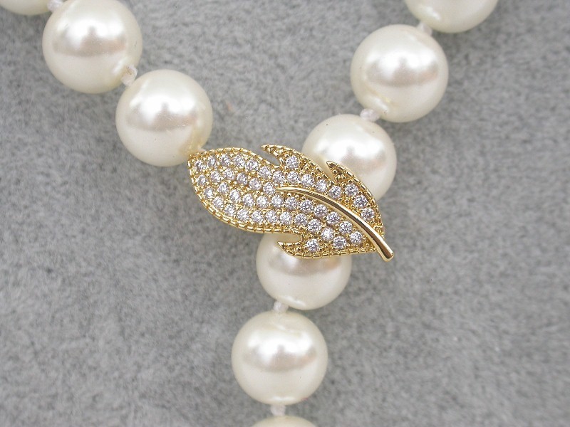 AAA Selectable 14"-32" 10mm round white south sea shell pearls necklace 9K