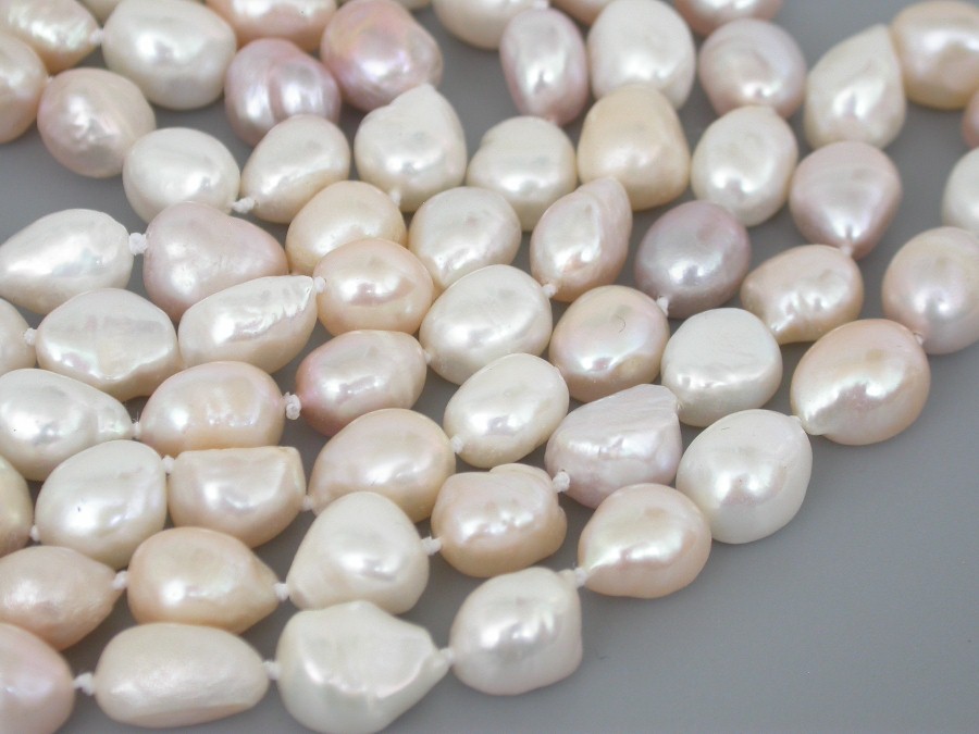 AAA natural Long 49" 13mm baroque white pink purple Multi-color  freshwater pearls necklace c1817
