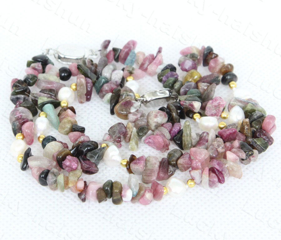 Baroque jade garnet Quartz agate turquoise pearl necklace bracelet Earrings set c1239