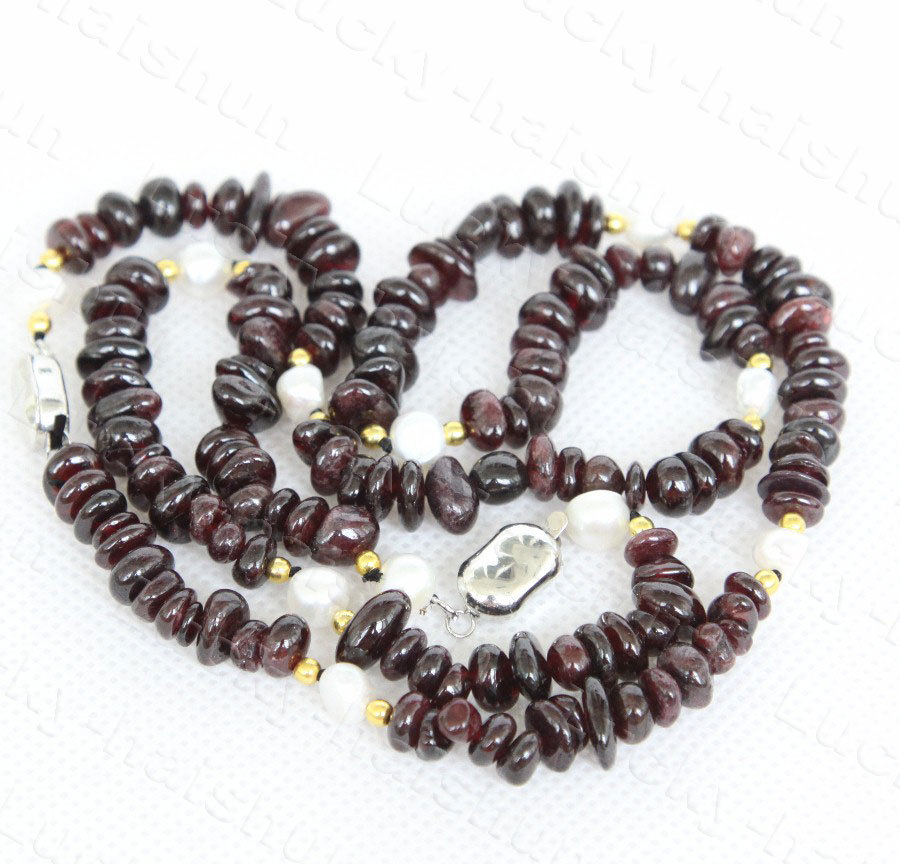 Baroque jade garnet Quartz agate turquoise pearl necklace bracelet Earrings set c1239