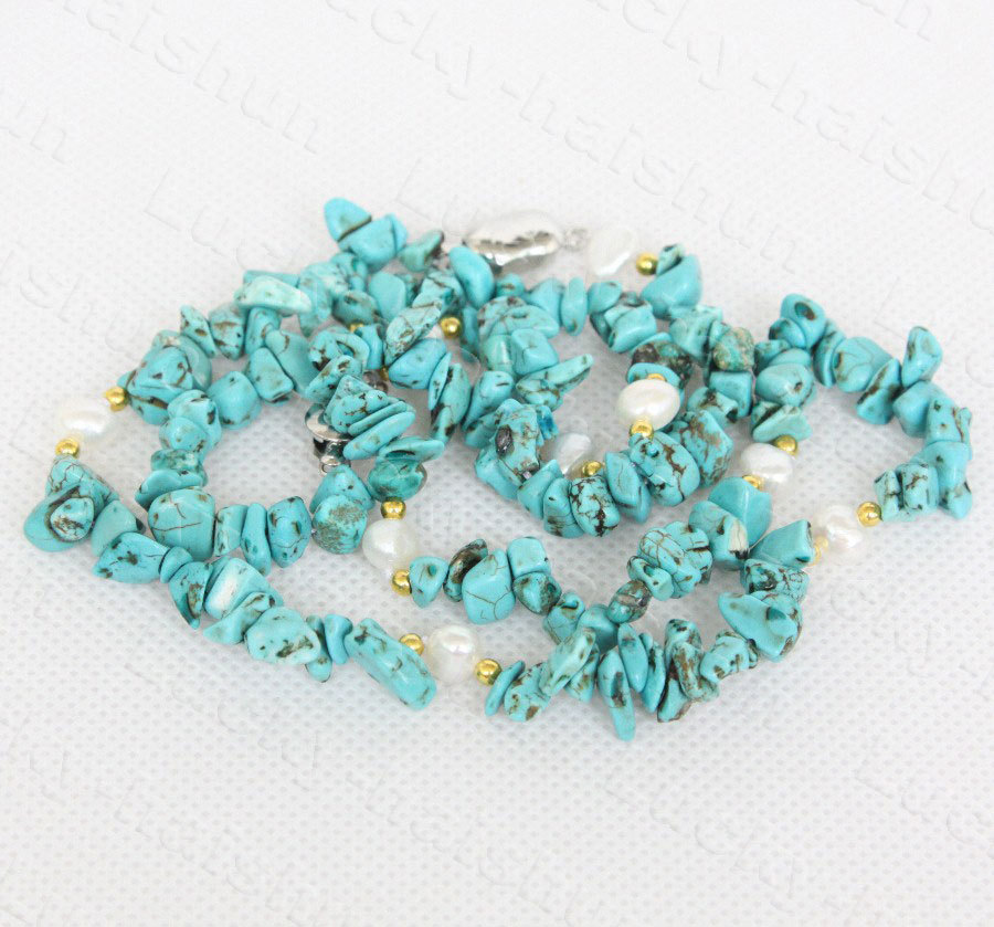 Baroque jade garnet Quartz agate turquoise pearl necklace bracelet Earrings set c1239