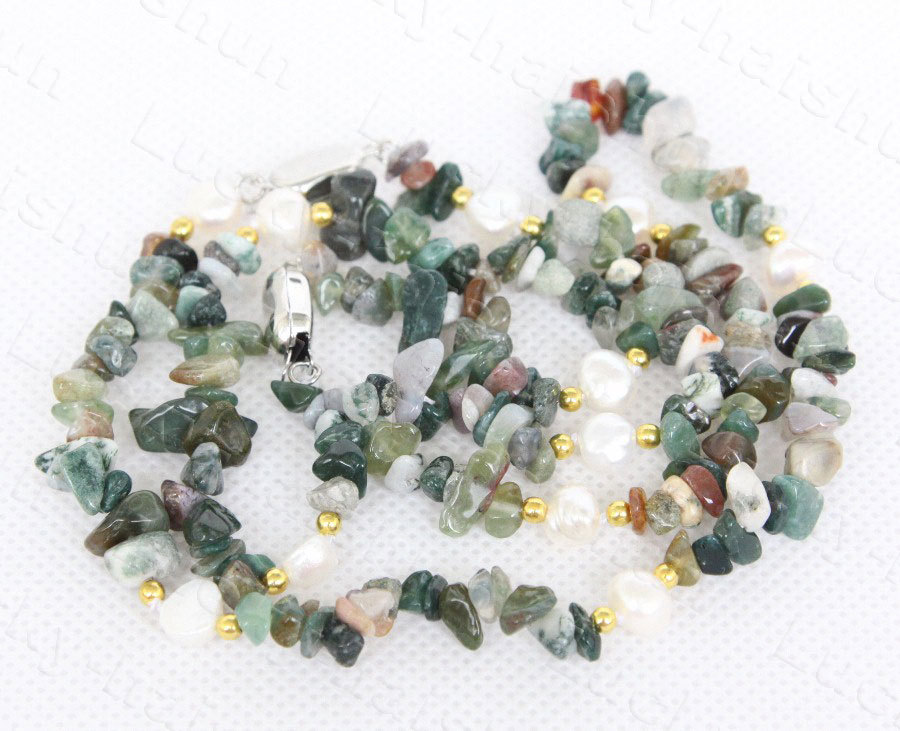 Baroque jade garnet Quartz agate turquoise pearl necklace bracelet Earrings set c1239