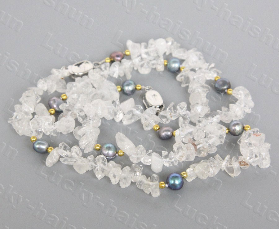 Baroque jade garnet Quartz agate turquoise pearl necklace bracelet Earrings set c1239