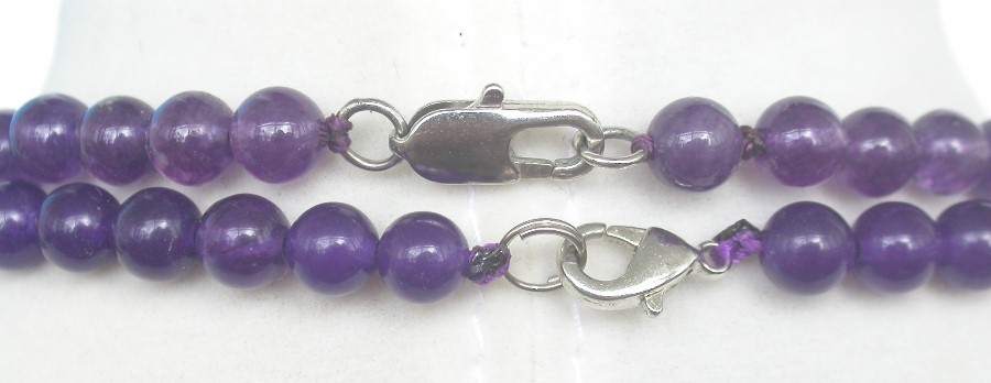 Graduate 2 piece 17" 12mm coin amethyst necklace 18KGP Clasp c1305