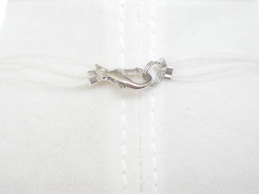 fish wire 18" 9row Baroque black freshwater pearls necklace 18KGP c1349