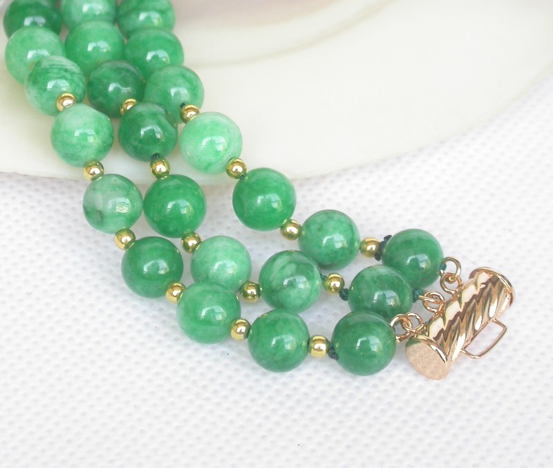 Selectable 8" 8mm 3row round Multicolor Amethyst jade Bracelet Earrings set c831
