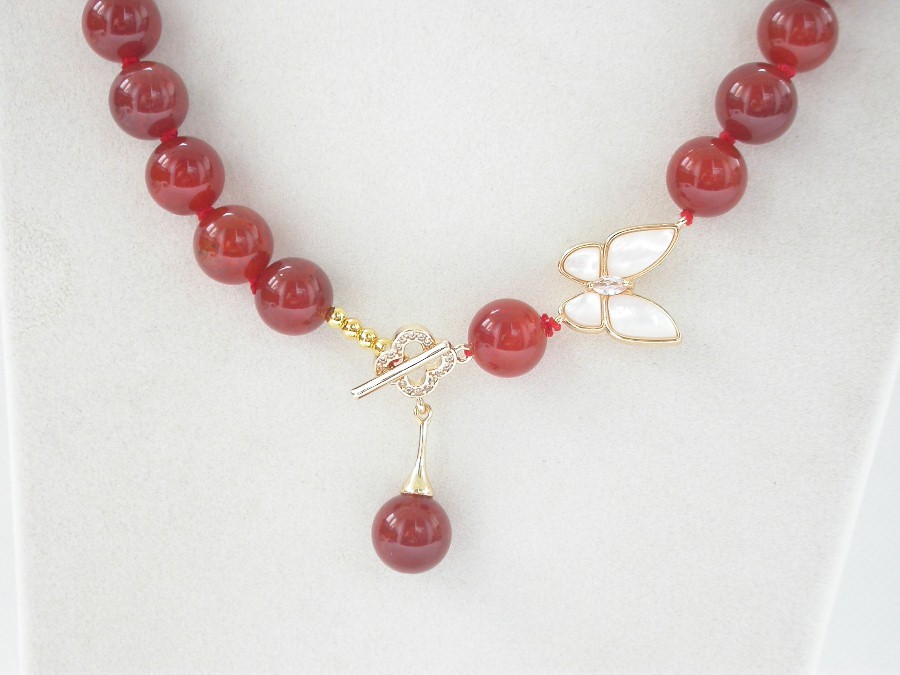 Selectable 10mm round Crackle veins Multicolor yellow red agate beads necklace