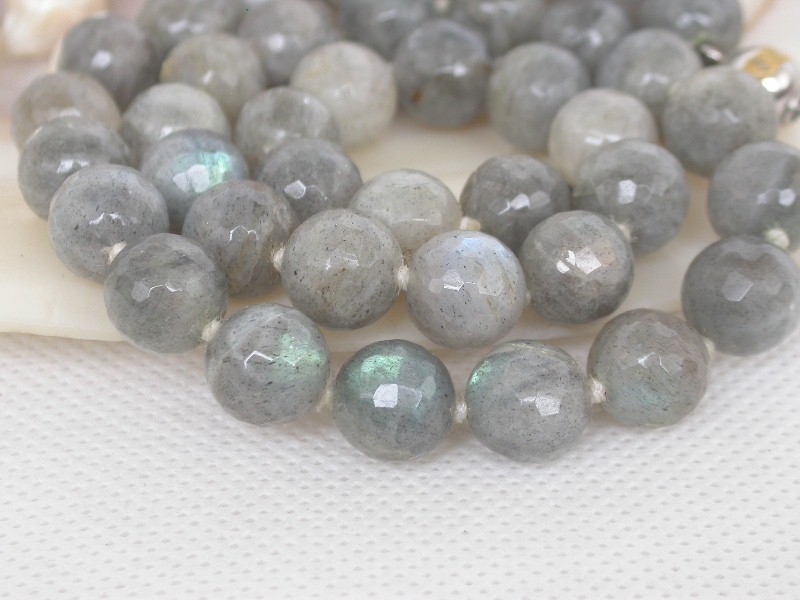 Authentic 17" 10mm 100% natural labradorite round labradorite beads necklace