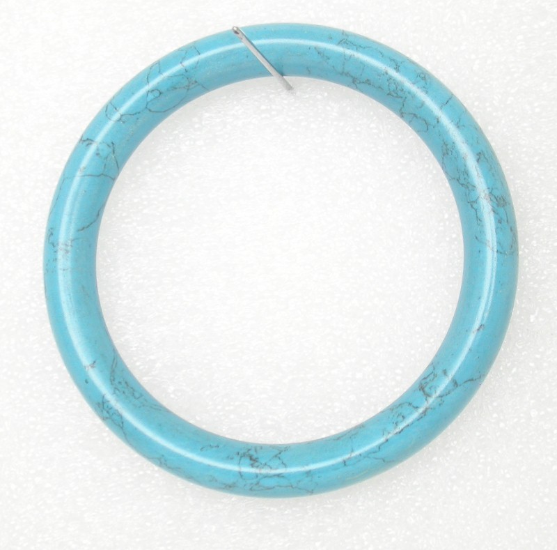 AAA Natural round sky-blue turquoise Bracelet c1695