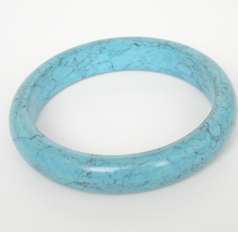AAA Natural round sky-blue turquoise Bracelet c1696