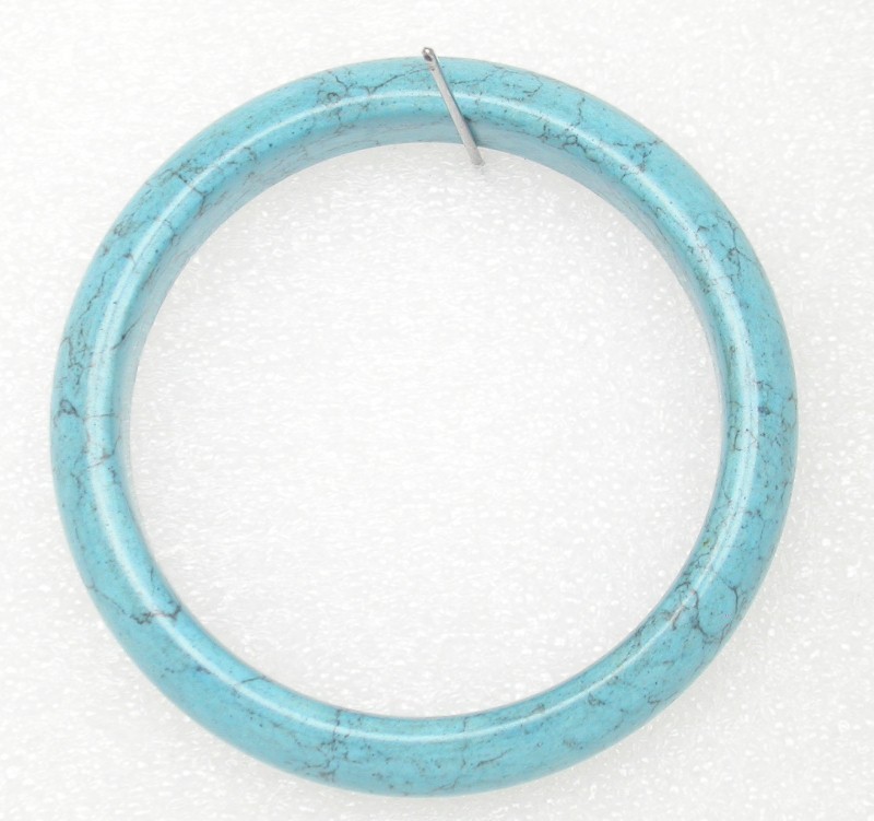 AAA Natural round sky-blue turquoise Bracelet c1696