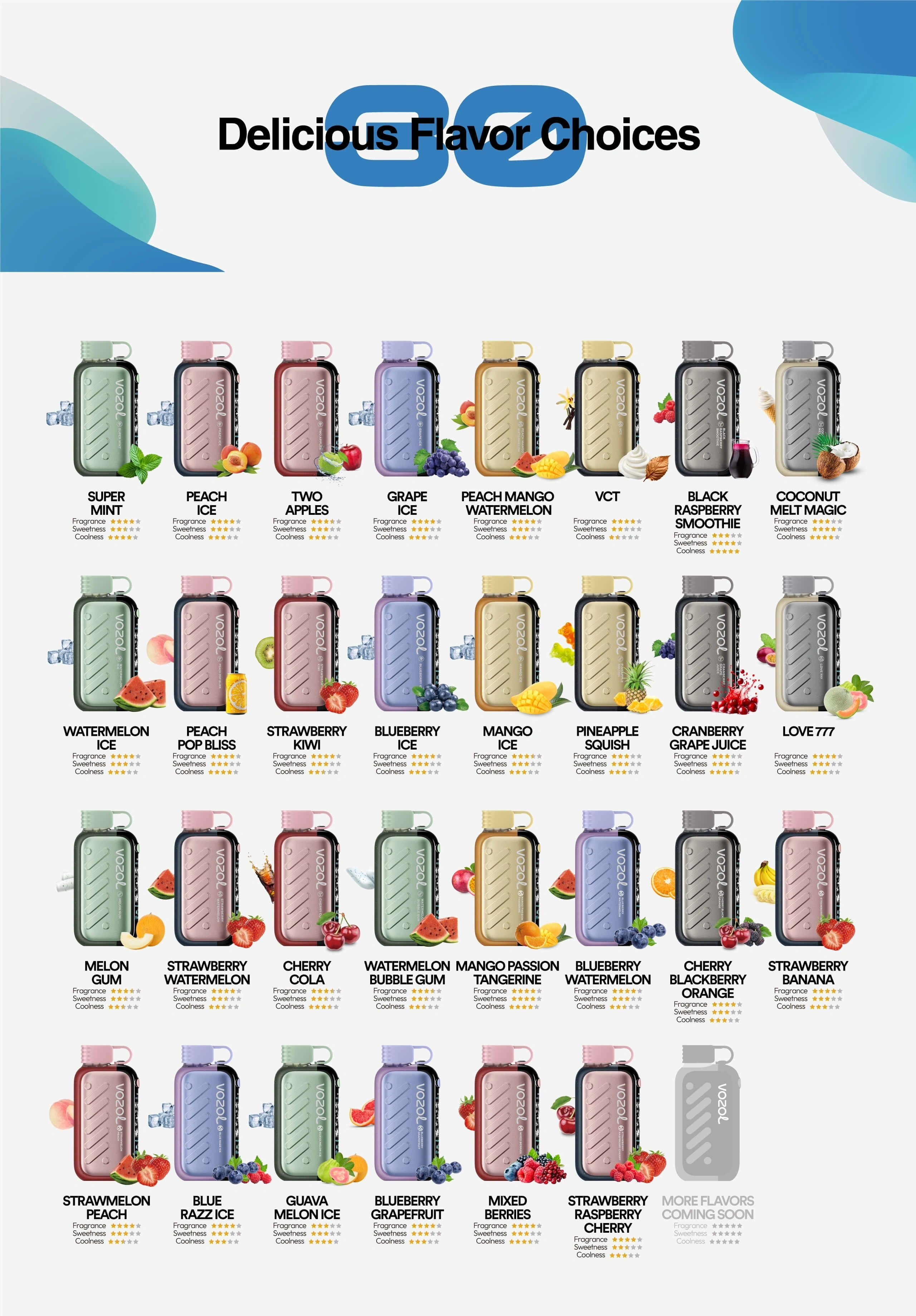 VOZOL GEAR ICE & SWEET 50000 Puffs｜日本7〜10日到着・超大容量50,000パフ・爽快クール＆スイートデバイス