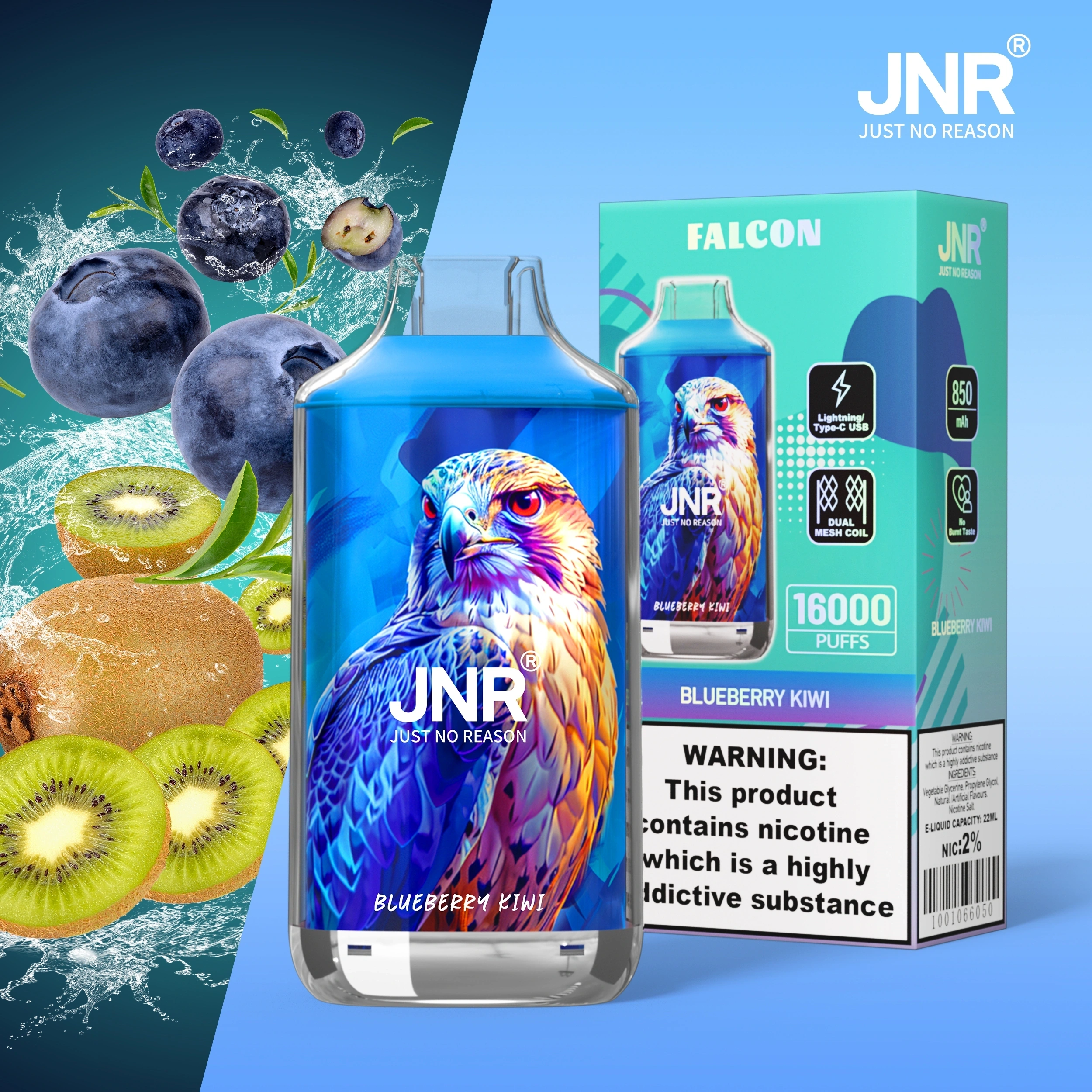 JNR Falcon 16000 Puffs｜日本7〜10日到着・16,000パフ大容量・デュアルメッシュ＆高性能バッテリーデバイス