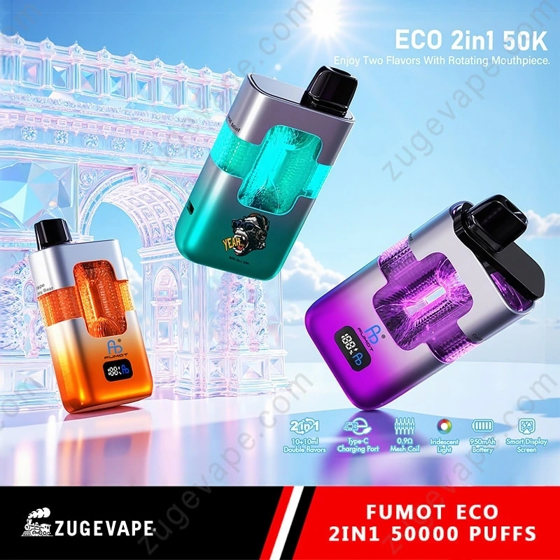 Fumot ECO 2IN1 50K｜日本7〜10日到着・2IN1切替機能・超大容量50,000パフスマートデバイス