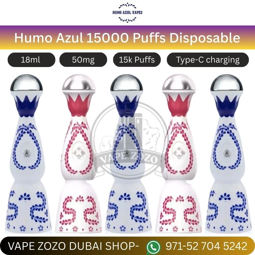 Humo Azul 15000 Puffs 青花瓷｜日本7〜10日到着・15,000パフ大容量・チャイナブルー陶磁器デザイン限定モデル