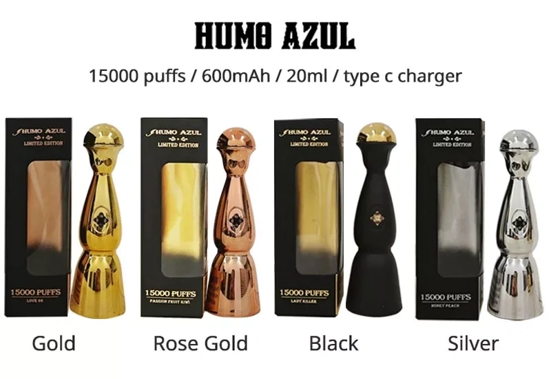 Humo Azul 15000 Puffs Silver｜日本7〜10日到着・15,000パフ大容量・シルバー限定エレガントデザインデバイス