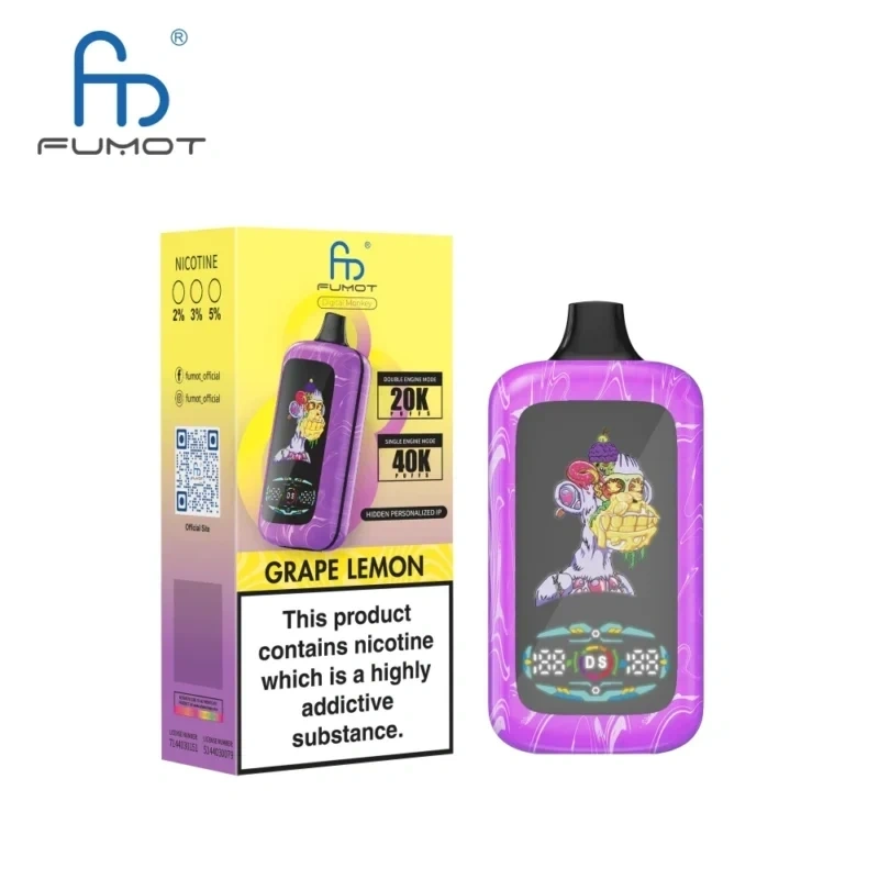 Fumot Digital Monkey 40000 Puffs｜日本7〜10日到着・40,000パフ大容量・デジタル表示搭載スマートデバイス  7～10営業日で到着します