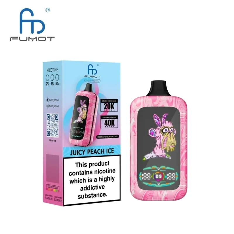Fumot Digital Monkey 40000 Puffs｜日本7〜10日到着・40,000パフ大容量・デジタル表示搭載スマートデバイス  7～10営業日で到着します