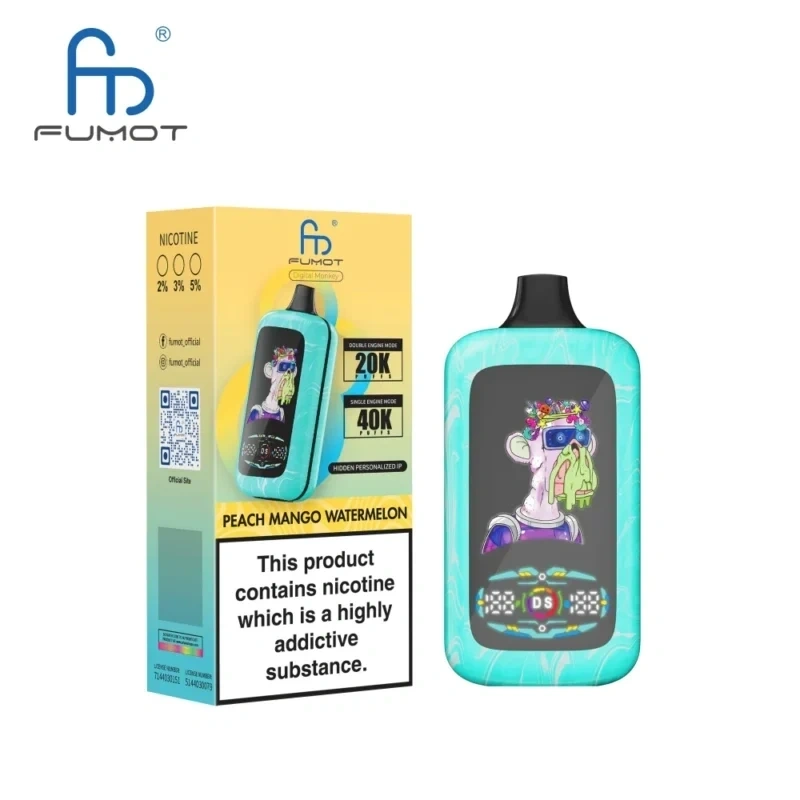 Fumot Digital Monkey 40000 Puffs｜日本7〜10日到着・40,000パフ大容量・デジタル表示搭載スマートデバイス  7～10営業日で到着します
