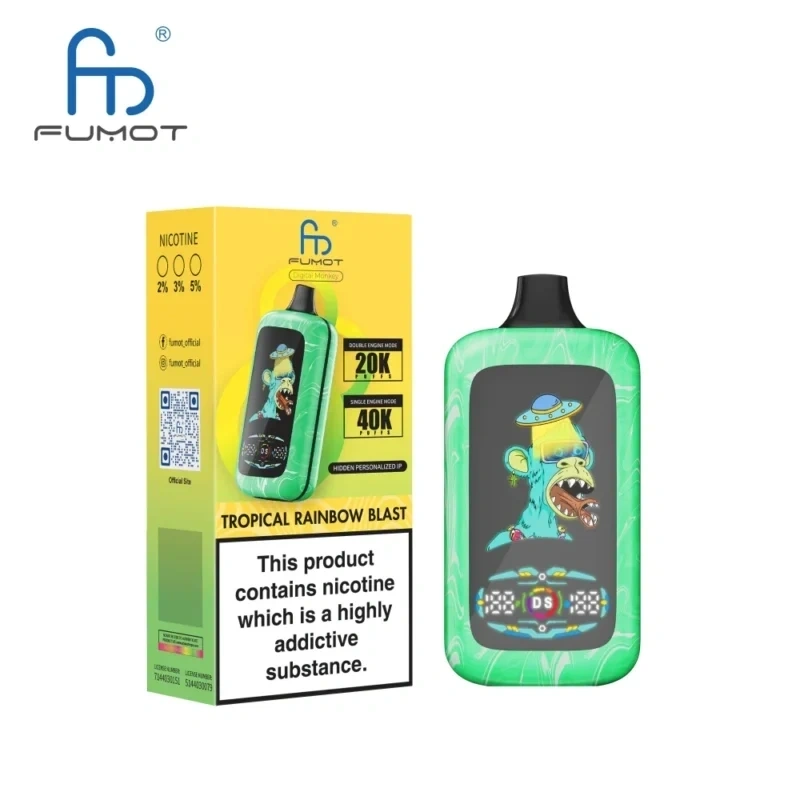 Fumot Digital Monkey 40000 Puffs｜日本7〜10日到着・40,000パフ大容量・デジタル表示搭載スマートデバイス  7～10営業日で到着します