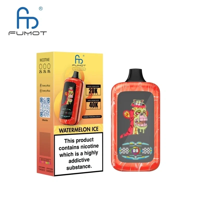 Fumot Digital Monkey 40000 Puffs｜日本7〜10日到着・40,000パフ大容量・デジタル表示搭載スマートデバイス  7～10営業日で到着します