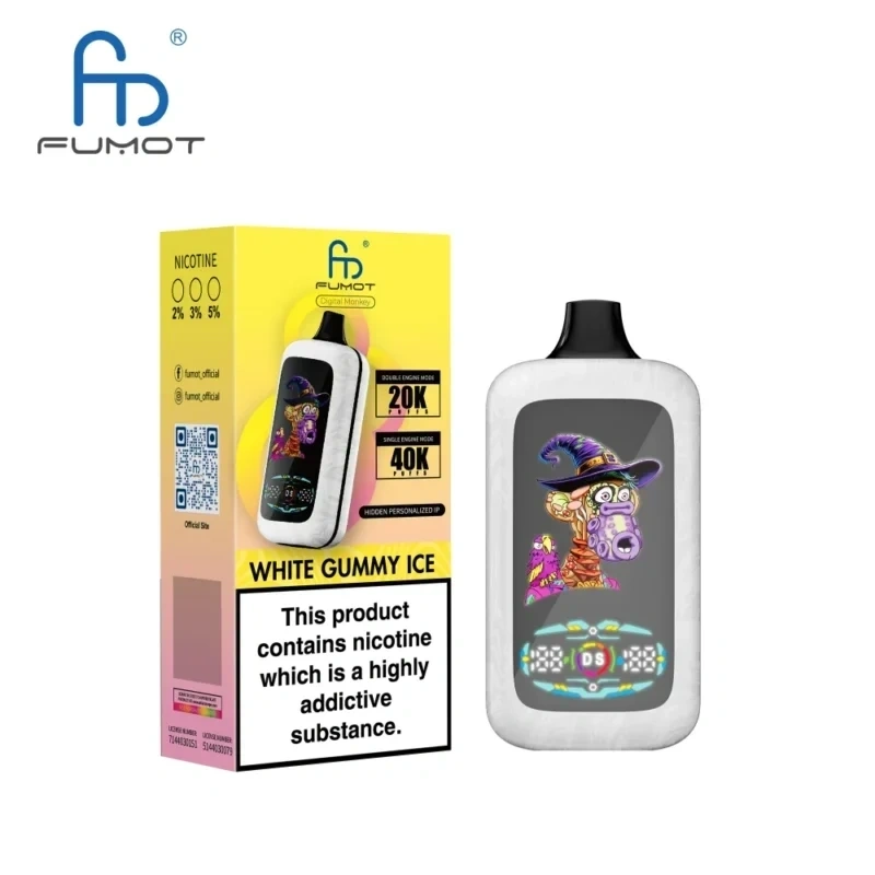 Fumot Digital Monkey 40000 Puffs｜日本7〜10日到着・40,000パフ大容量・デジタル表示搭載スマートデバイス  7～10営業日で到着します