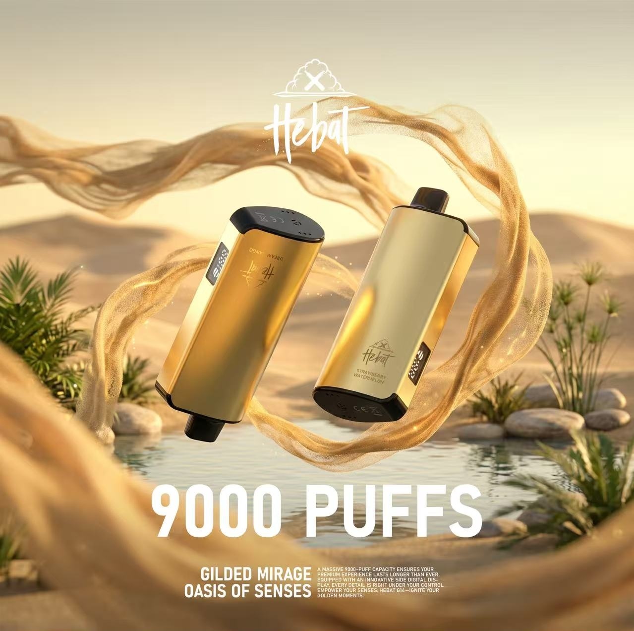 HEBAT 9000 Puffs Australia – 2350mAh Battery, 22ml E-Liquid, LED Display & 10 Flavours