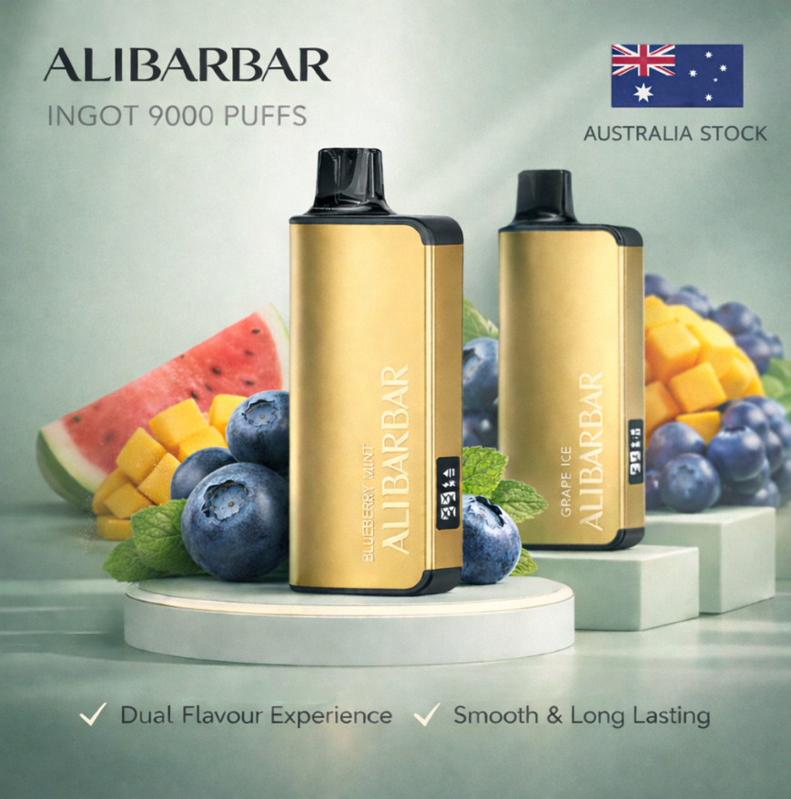 Alibarbar Ingot 9000 Puffs Disposable Vape Kit | Australian Warehouse