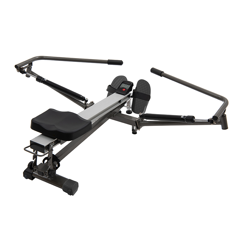 Adjustable Dual Hydraulic Resistance Exercise Rowing Machine,MY SHOP,Premium Commercial Water Resistance Rower with Dual Steel Rails