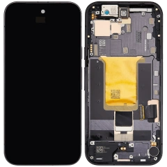 OLED Assembly With Frame (With Fingerprint Sensor ) For Google Pixel 9A (Obsidian)