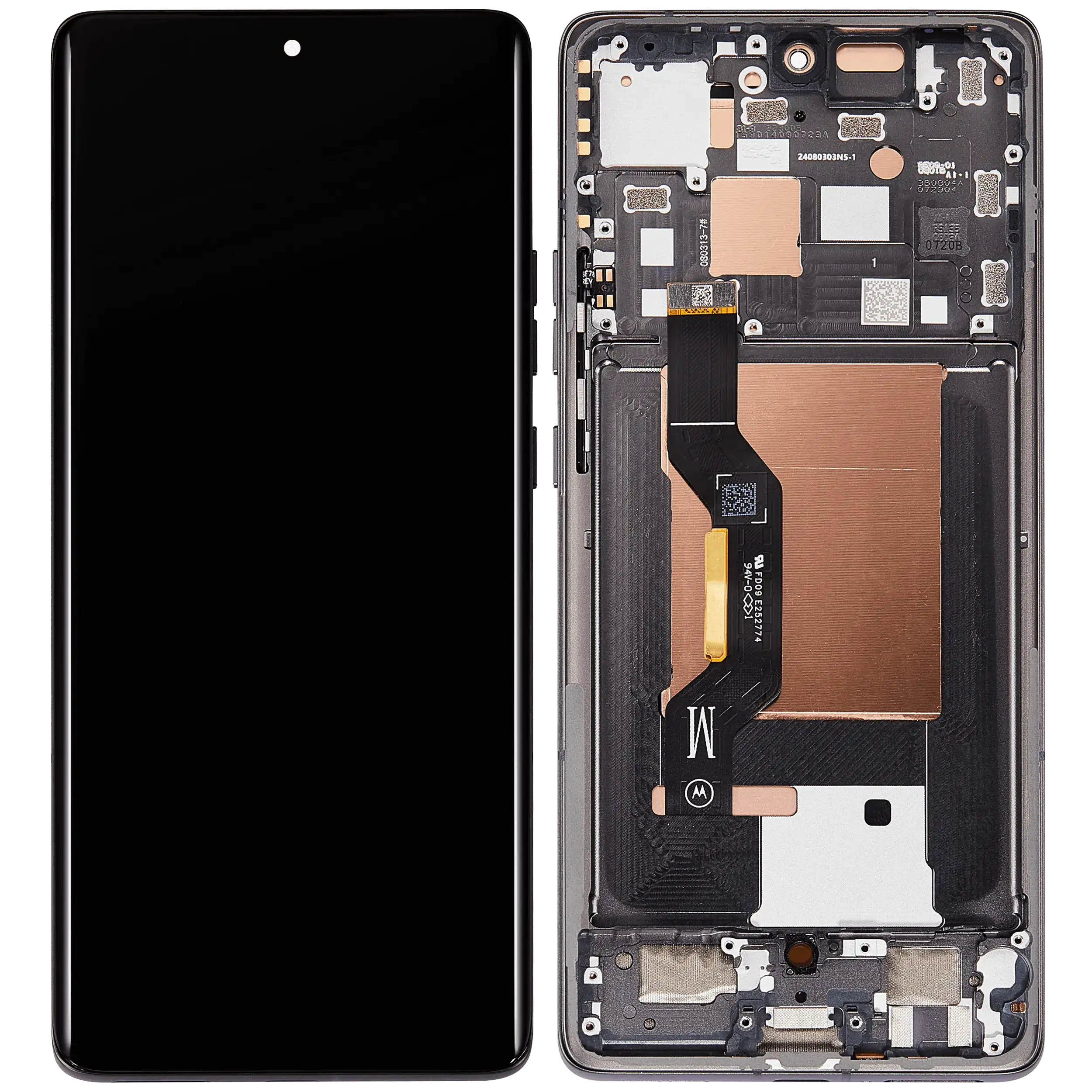 OLED Assembly With Frame For Motorola Moto Edge 50 (XT2407-3 / 2024) (Koala Gray)