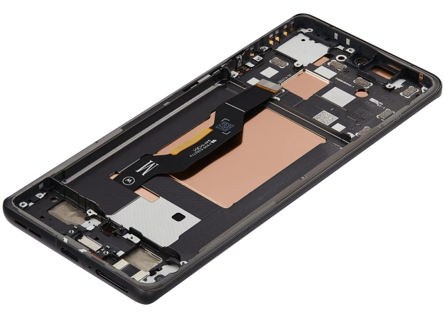 OLED Assembly With Frame For Motorola Moto Edge 50 (XT2407-3 / 2024) (Koala Gray)