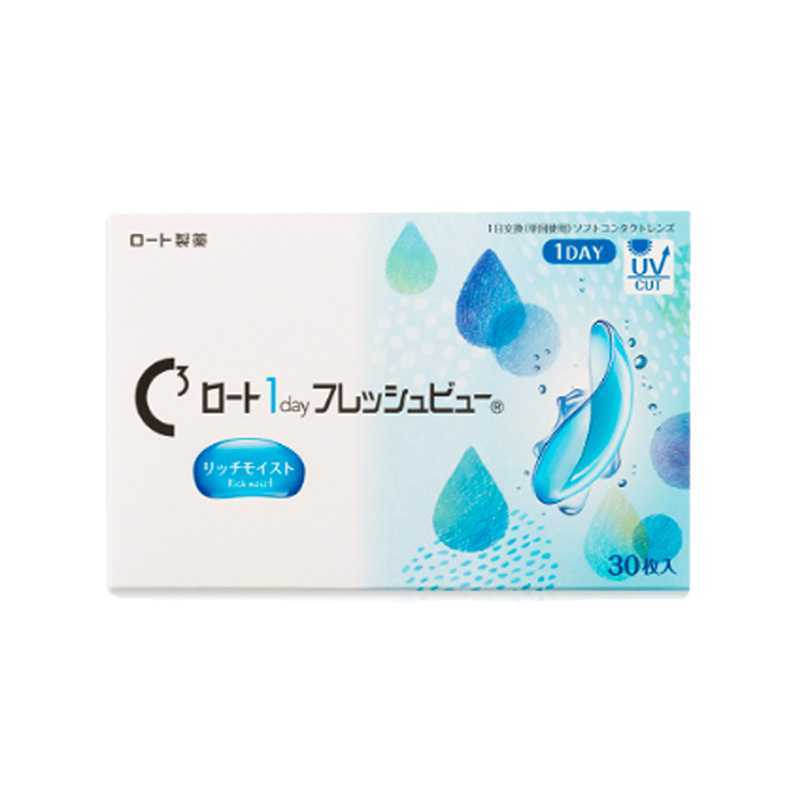 ROHTO 1day FreshViewRich Daily Clear Contact Lenses 30 Pieces
