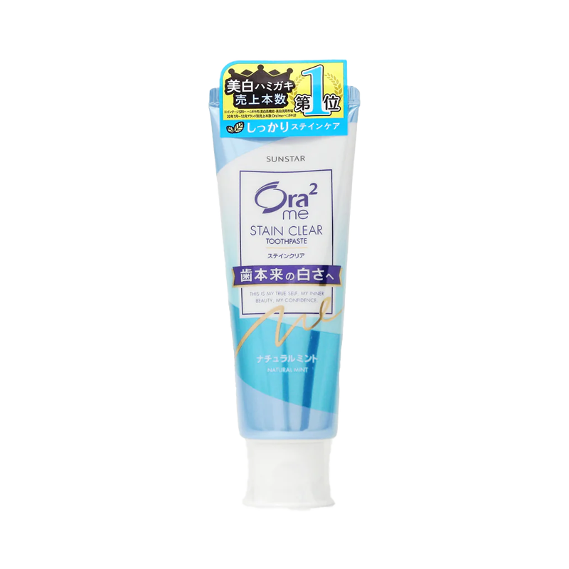 Ora2 Haole tooth bright white clean color series toothpaste natural mint 130g remove stains/form protective film