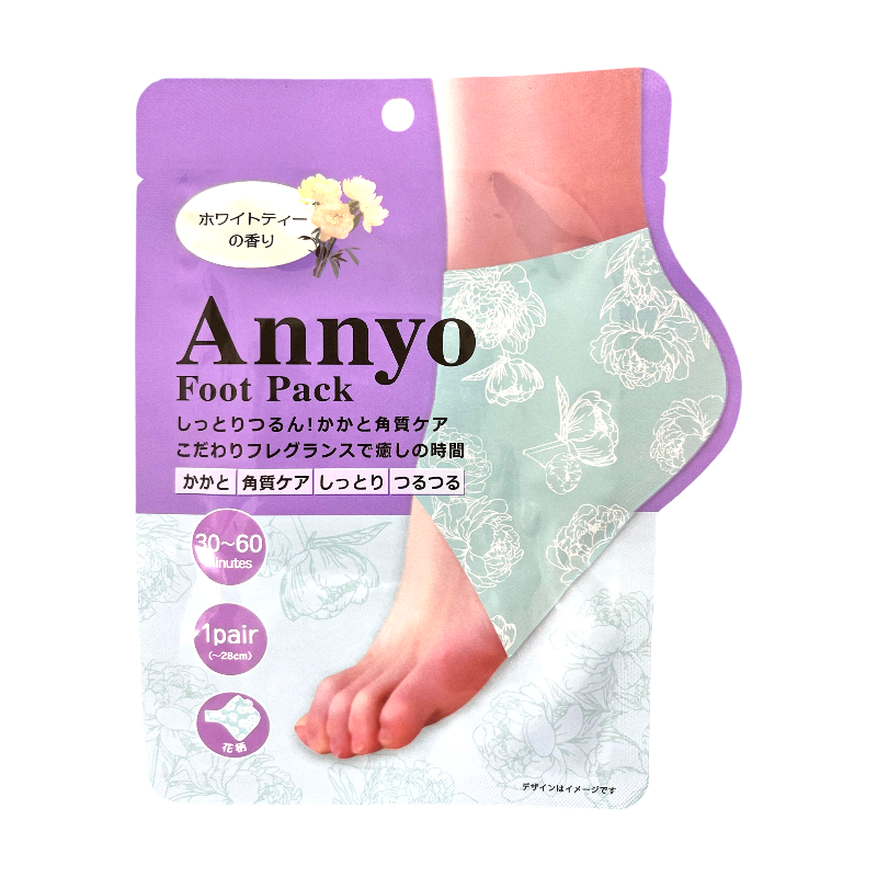 Annyo Heel Special Foot Mask Patch White Tea Fragrance #Pattern Style 2 Pieces Heel Special/Softening